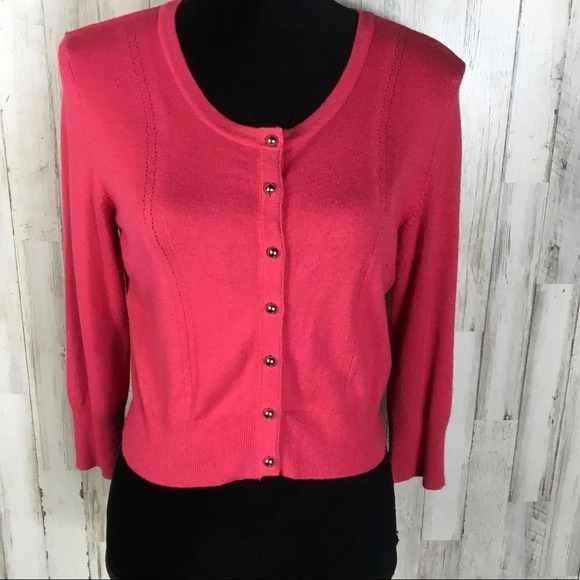 WHBM Button Down Knit Cardigan Sweater S Career - Picture 4 of 6